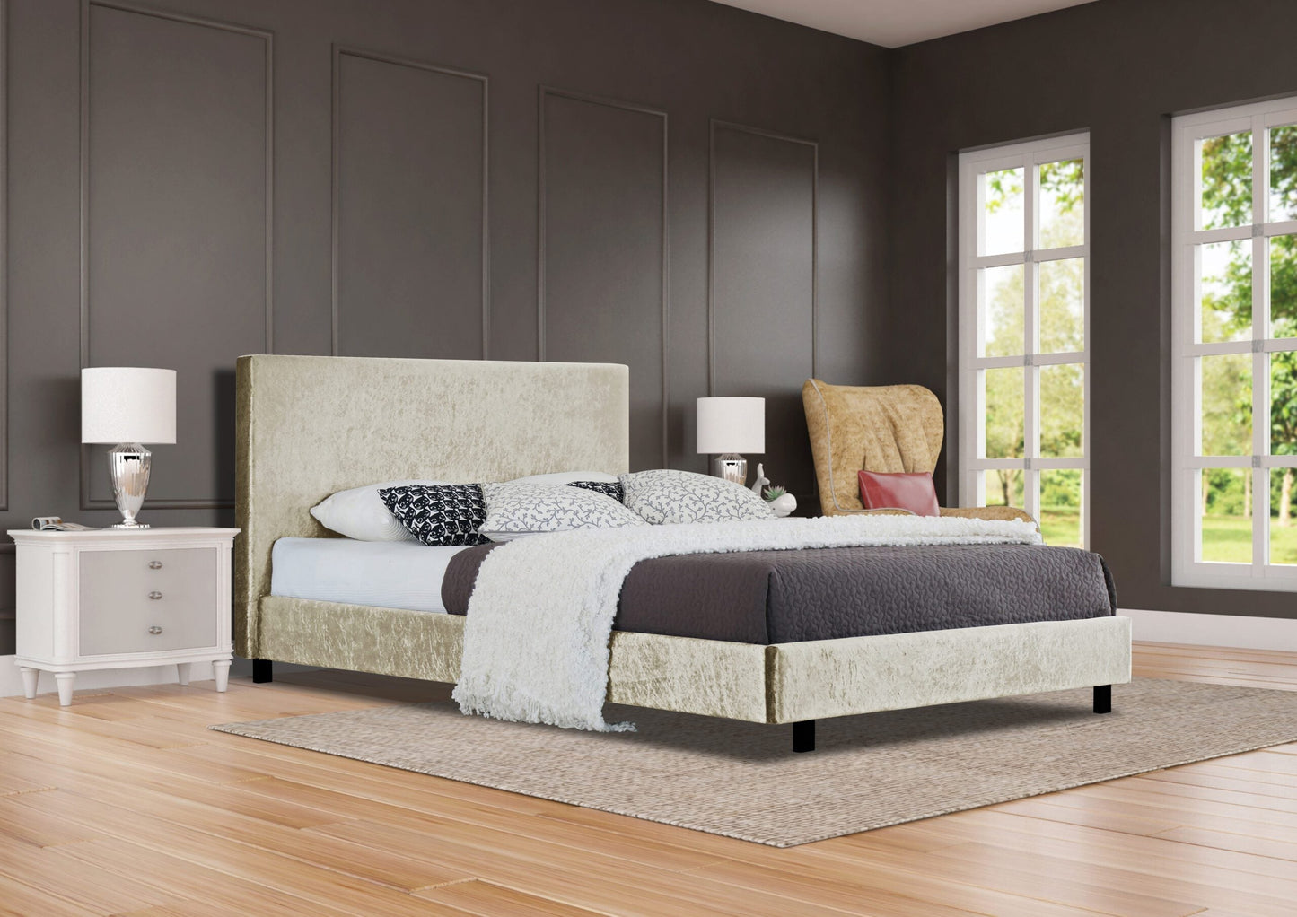 Prado Crushed Velvet Bed Frame