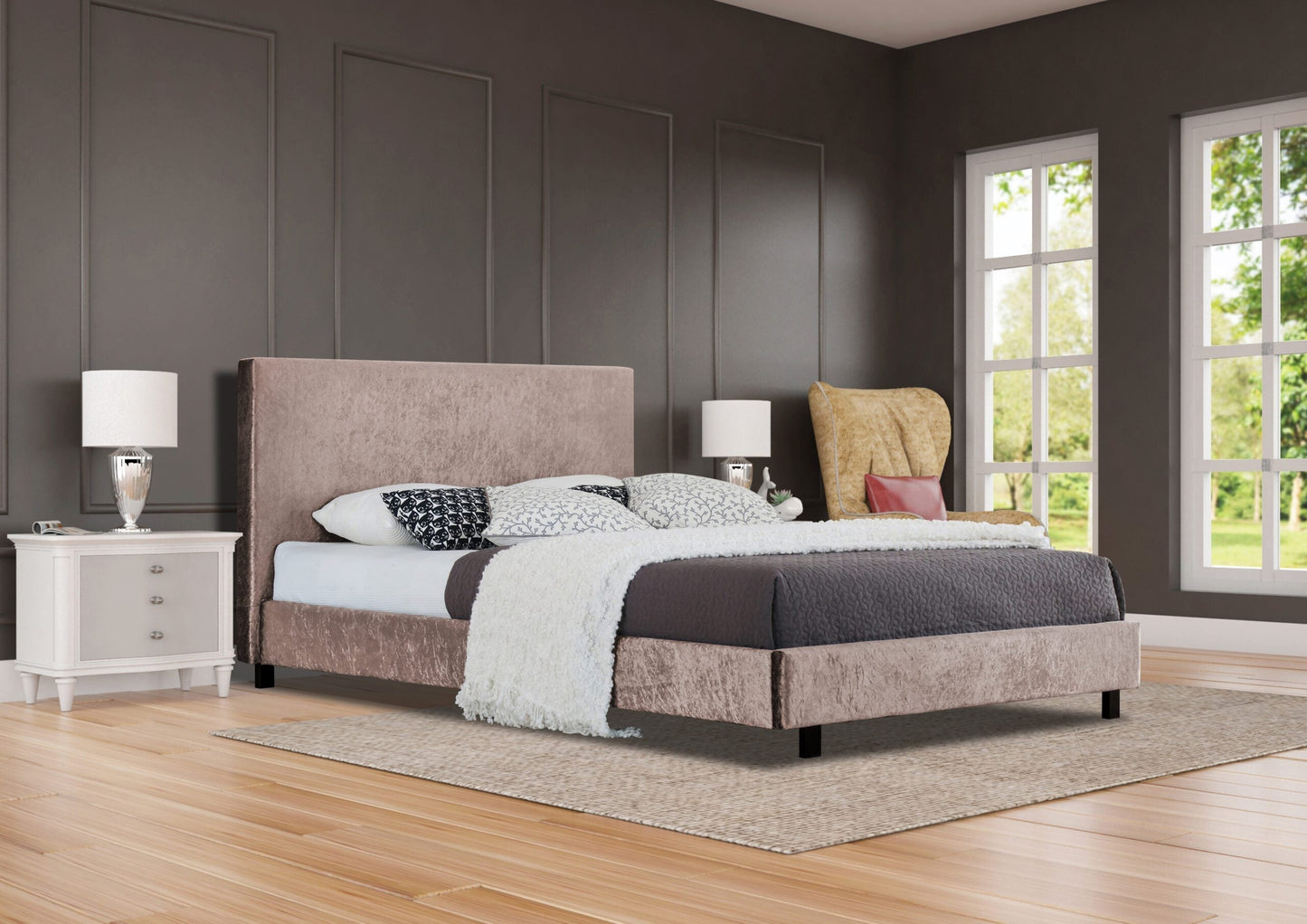 Prado Crushed Velvet Bed Frame