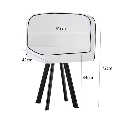 90cm or 150cm Black Or White Rectangular Dining Table with 4 or 6 Chairs Black White Or Grey