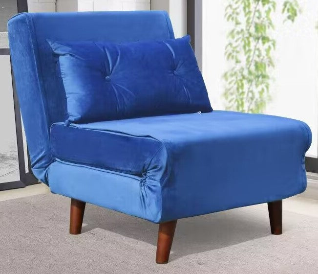 Rhodes Plush Velvet Pull Out Chair Bed