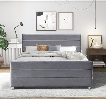 Roma Brushed Velvet Fabric Bed Frame