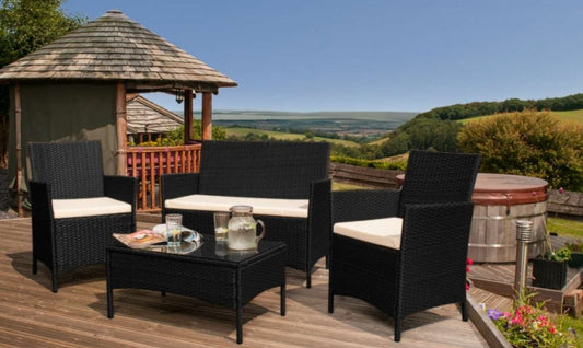 Eco 4-Piece Rattan Garden Furniture - Sustainable & Stylish Outdoor Living Solution