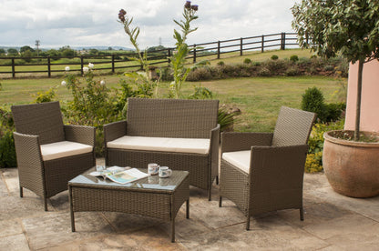 Eco 4-Piece Rattan Garden Furniture - Sustainable & Stylish Outdoor Living Solution