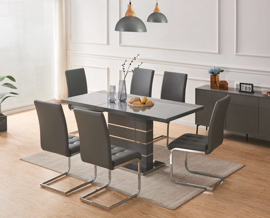 Saluzzo Extending Table: 7-Piece Dining Set for Elegant Homes