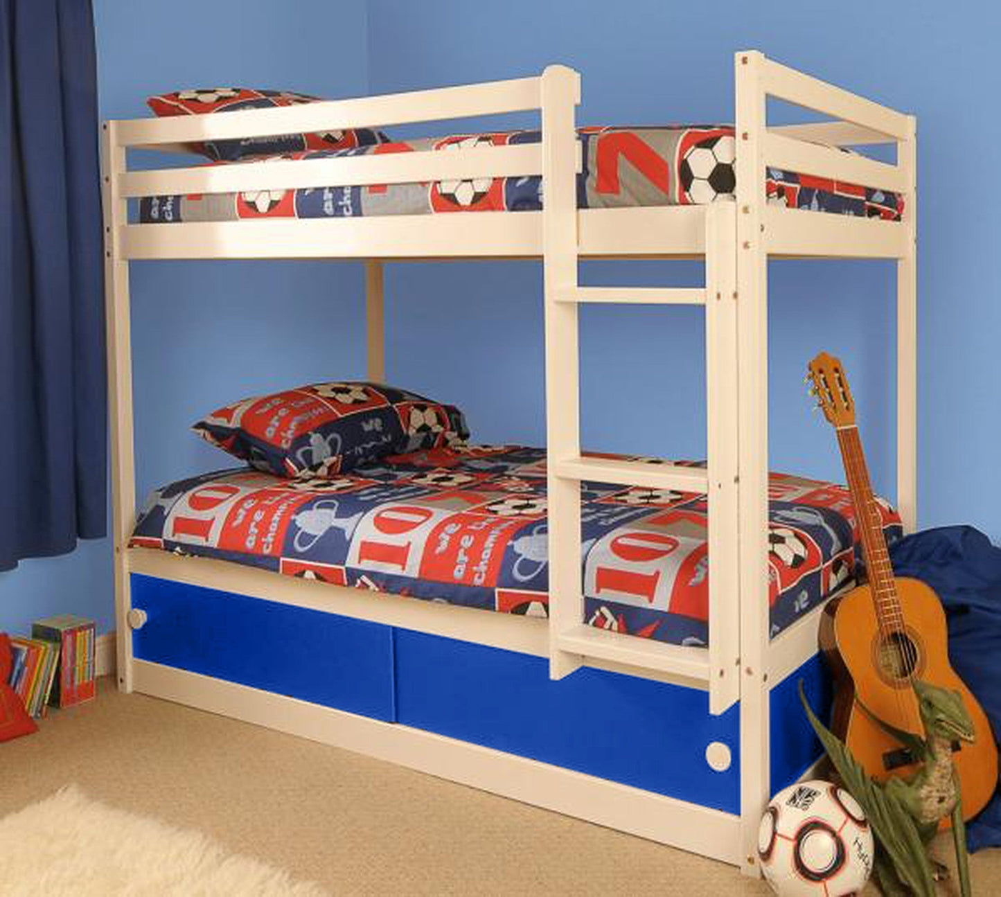 Wooden Storage Bunk with Sliding Doors