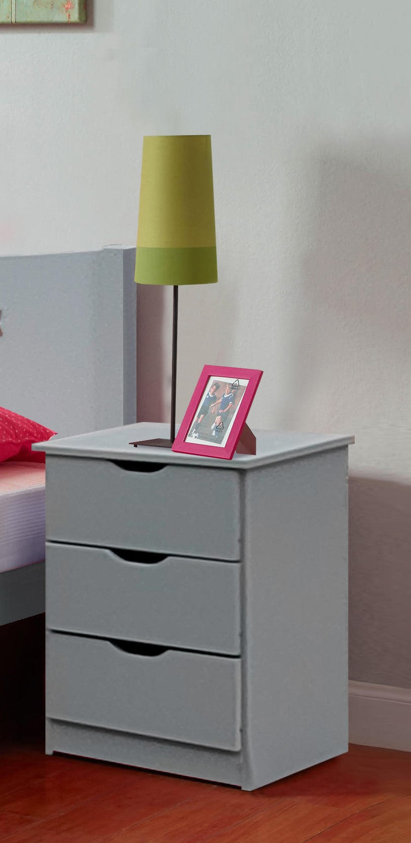 Star Bedside Table: 3-Drawer Wooden Design for Stylish Storage Solutions