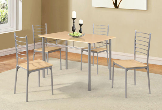 Turin Dining Set: 5-Piece Beech Effect for a Natural and Elegant Dining Experience
