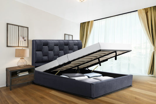 Wellington Plush Velvet Ottoman Bedframe