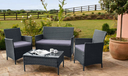 Eco 4-Piece Rattan Garden Furniture - Sustainable & Stylish Outdoor Living Solution