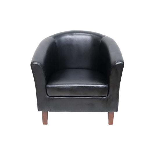 Faux Leather Tub Chair - Chic & Comfortable Seating Solution for Your Living Space
