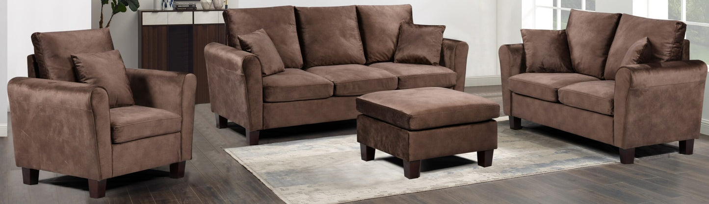 Tivoli Sofa Set: Brushed Velvet for a Luxurious Living Room Experience
