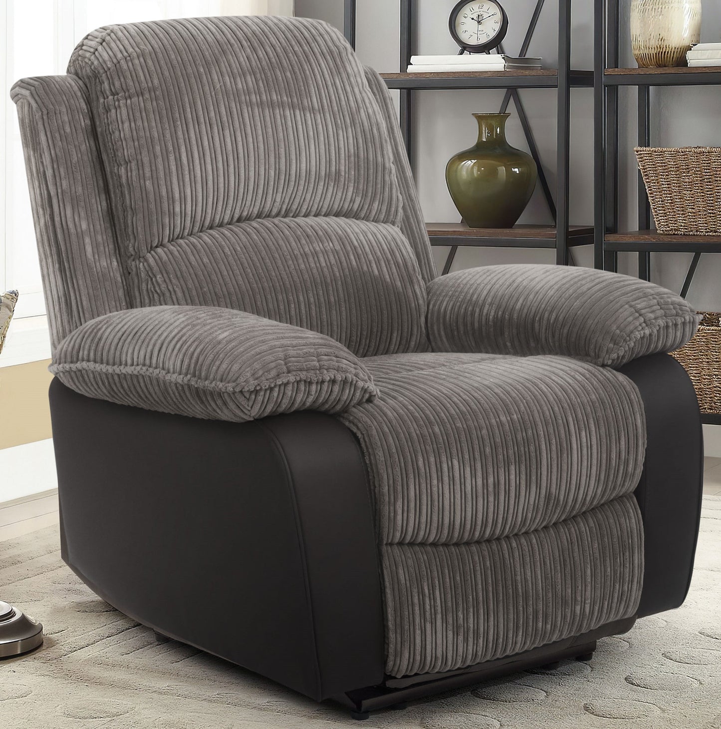 Sienna Recliner Sofa Set: Jumbo Cord Fabric for Ultimate Relaxation