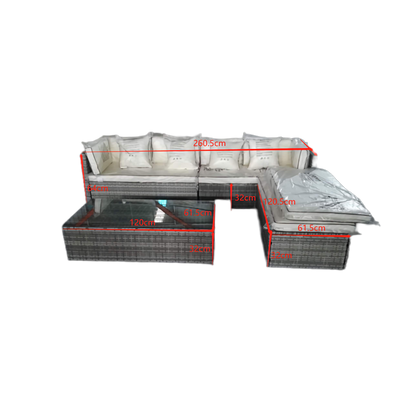 Deluxe 4-Piece Tropea Rattan Garden Furniture Set - Transform Your Outdoor Space into a Relaxing Oasis