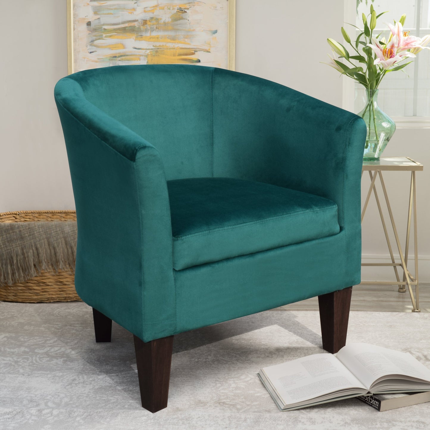 Brushed Velvet Tub Chair - A Chic and Comfortable Accent Piece for Your Living Room