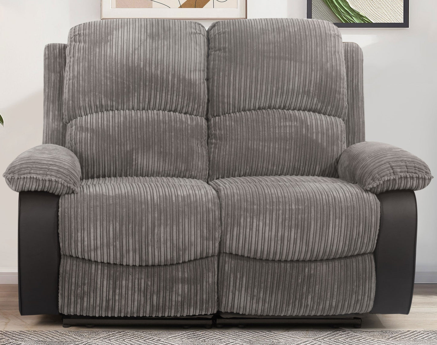 Sienna Recliner Sofa Set: Jumbo Cord Fabric for Ultimate Relaxation