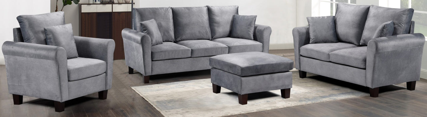 Tivoli Sofa Set: Brushed Velvet for a Luxurious Living Room Experience