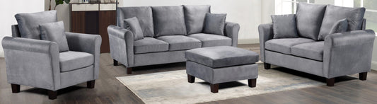 Tivoli Sofa Set: Brushed Velvet for a Luxurious Living Room Experience