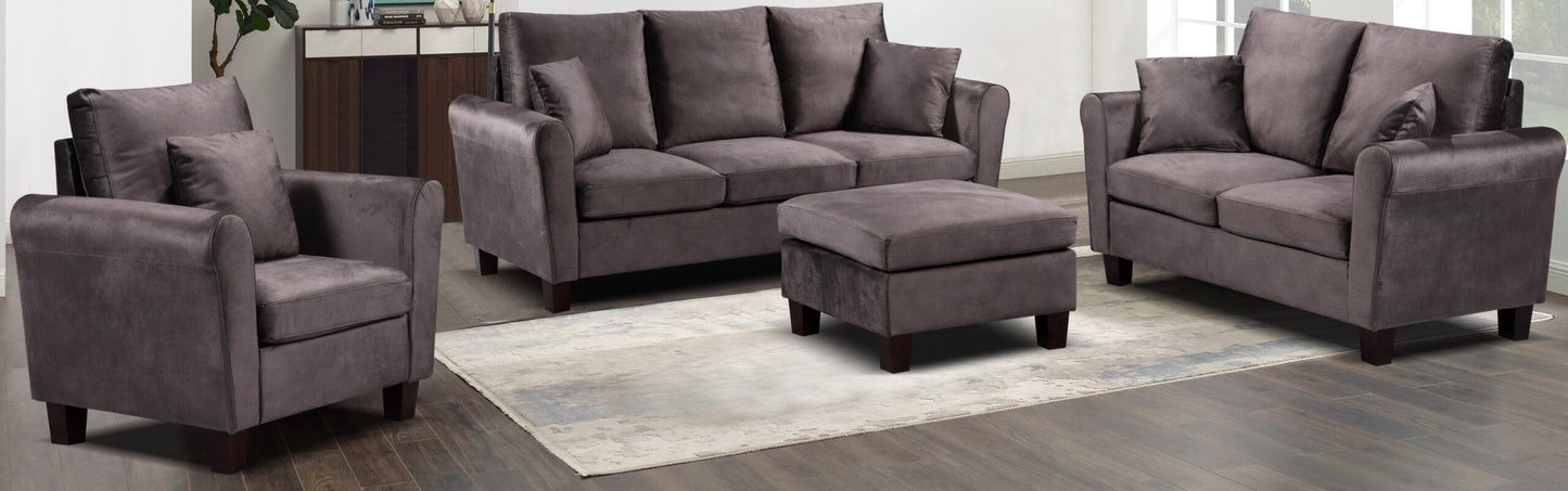 Tivoli Sofa Set: Brushed Velvet for a Luxurious Living Room Experience