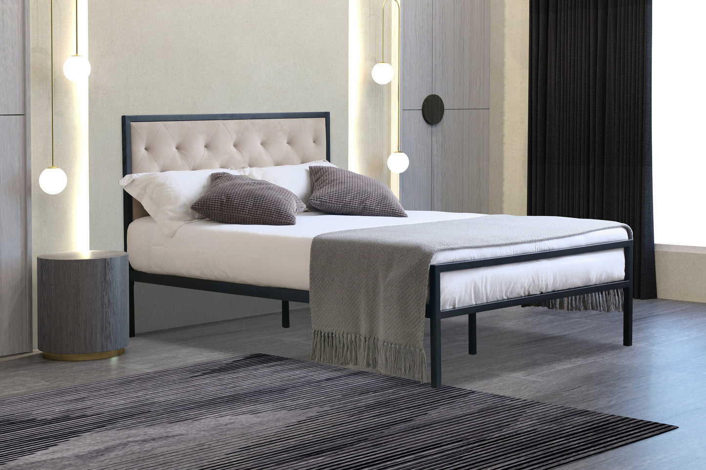 Capri Metal Bed Frame - Sleek Design for Modern Living Spaces